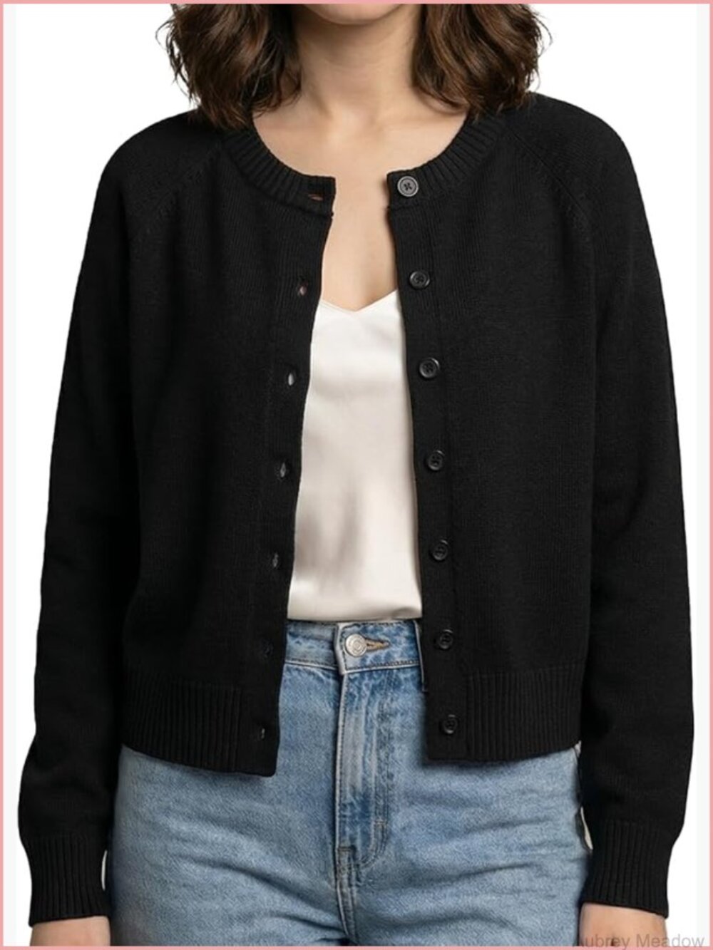 Cropped Crew Neck Cardigan Sweaters For Women Lightweight Button Up Tops 2026